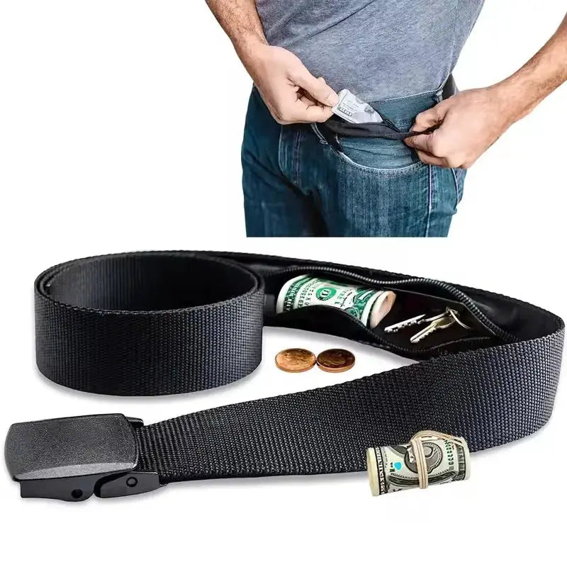 SafeStride Travel Cash Belt Wallet Anti Theft Hidden Money Strap For Men And Women