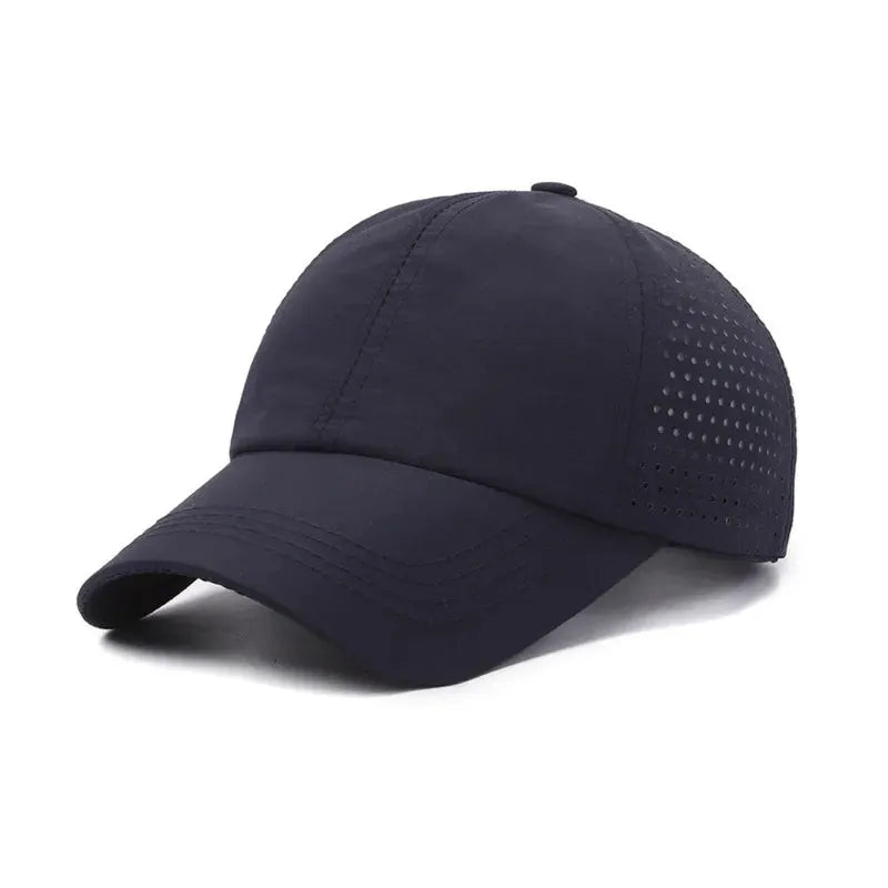 Dry Quickly Sun Cap Unisex Outdoor Casual Baseball Hat Big Size 60 To 65cm Adjustable Peaked Visor Cap