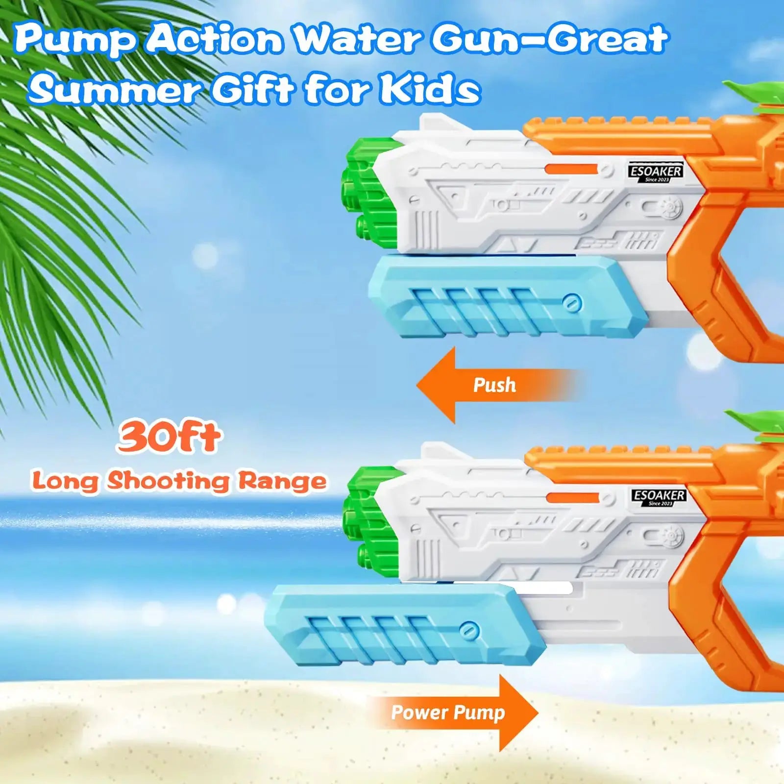 600cc High Capacity Water Gun For Kids And Adults Long Range Water Blaster Super Soaker For Pool Beach Summer Fun