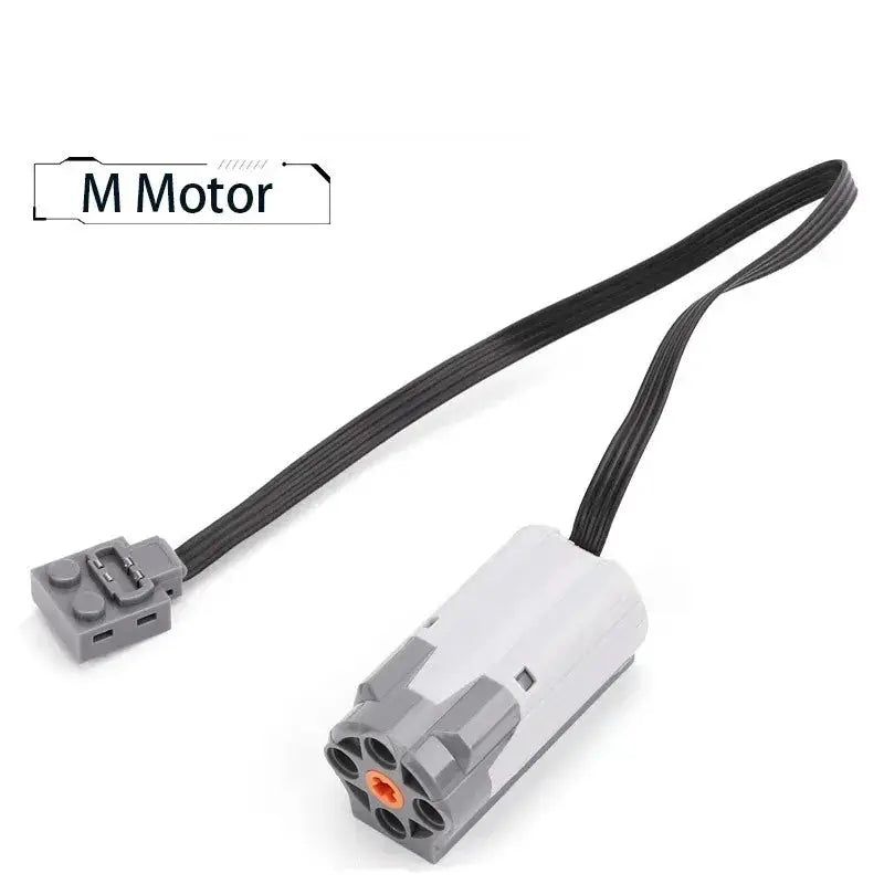 Electric Motor Set for MOC Remote Control Cars with Lithium Battery Box Connectors and Led Lights