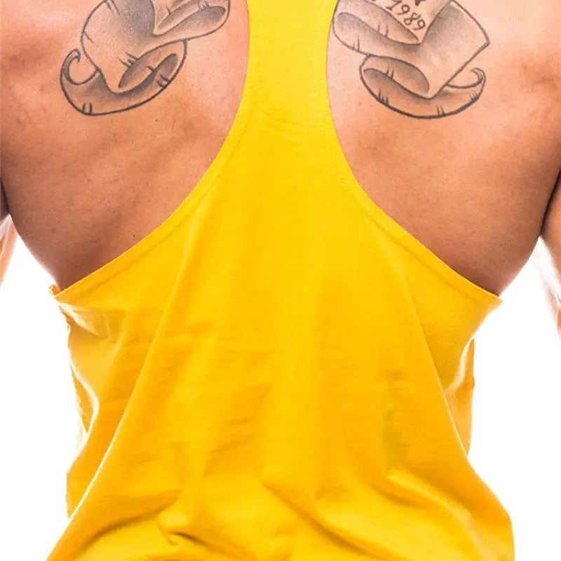 VitalPeak Gym Tank Top Y Back Sleeveless Vest Breathable Cotton Fitness Shirt For Full Range Of Motion