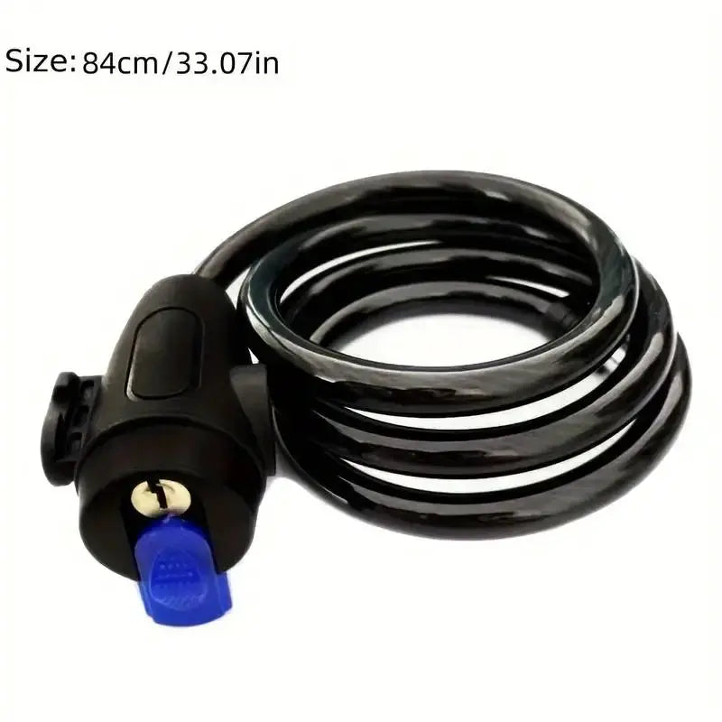 Simples Market heavy-duty motorcycle chain lock, 84cm, black chain with blue lock and 2 keys
