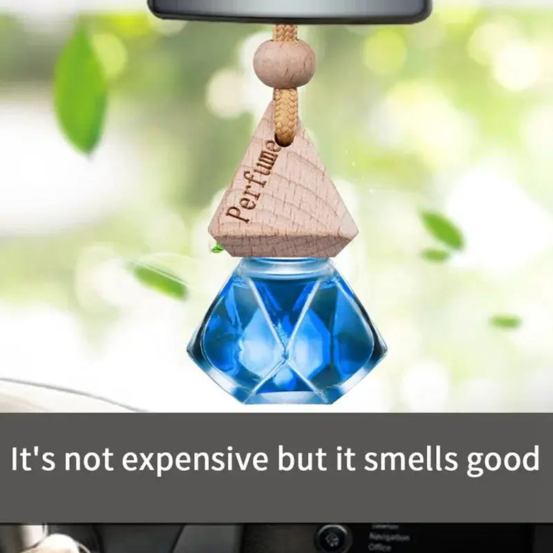 Auto Aromatherapy Fragrance Pendant Bottle Diffuser Car Hanging Glass Crystal Ornament For Home And Vehicle