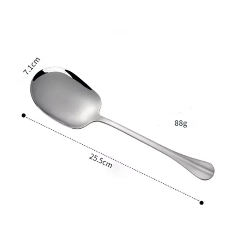 Large Stainless Steel Serving Spoon Ergonomic Kitchen Flatware For Rice Pasta And Salad
