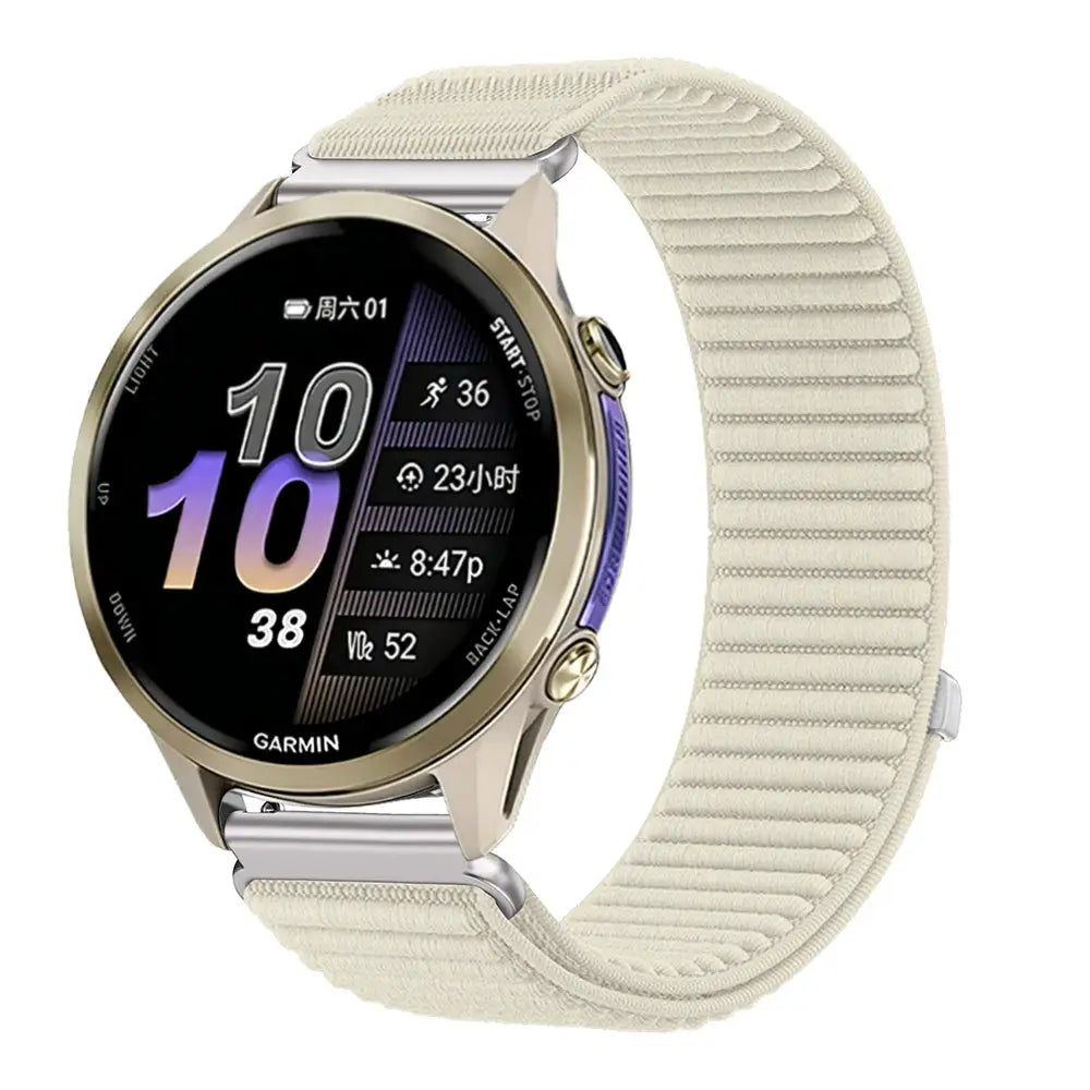 18mm 20mm 22mm Nylon Strap for Garmin Forerunner 970 965 955 570 165 265S/Active 6/5 Breathable Bracelet for Garmin Venu 4/3/3S