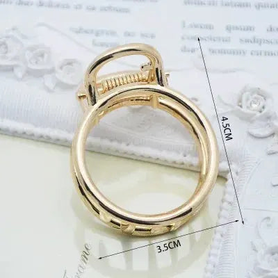 LuxeHair Geometric Metal Hair Claw Clip For Women And Girls Elegant Minimal Design For Secure Hold