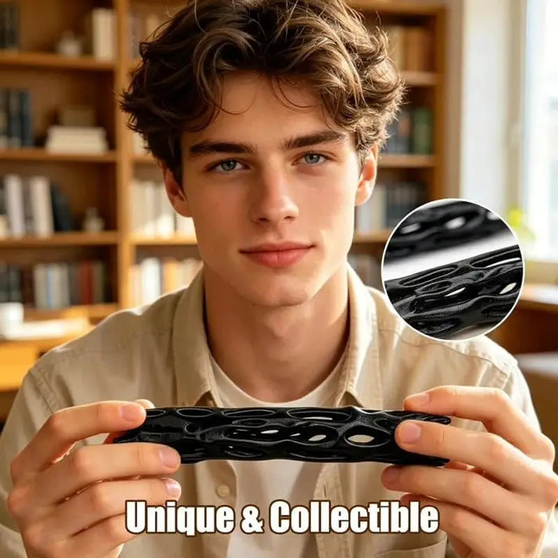 Wish Willow Stick, black 3D-printed wish-making snap stick