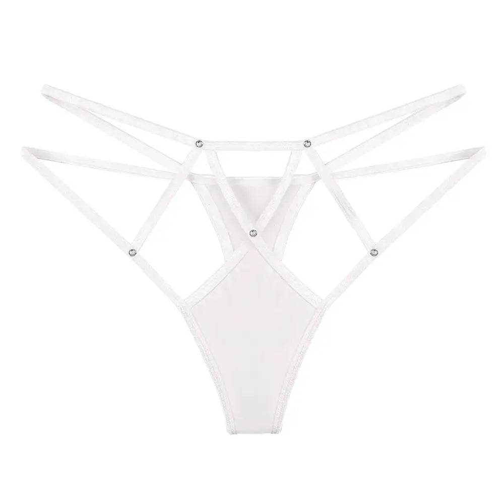 SilkNova Lingerie Elastic Hollow Out Low Waist G Strings Thongs Breathable Nylon Ice Silk All Day Comfort