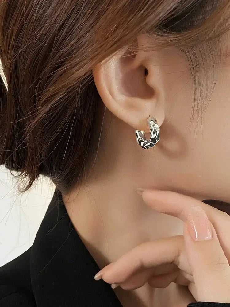 Reeti 925 Sterling Silver Circle Hoop Earrings For Women Fashion Jewelry Real Silver Ear Hoops