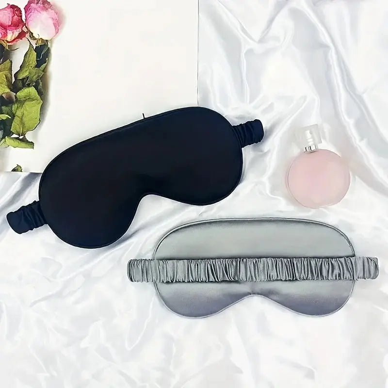 DreamSilk Double Sided Imitation Silk Sleep Eye Mask With Adjustable Strap For Blackout Travel And Naps