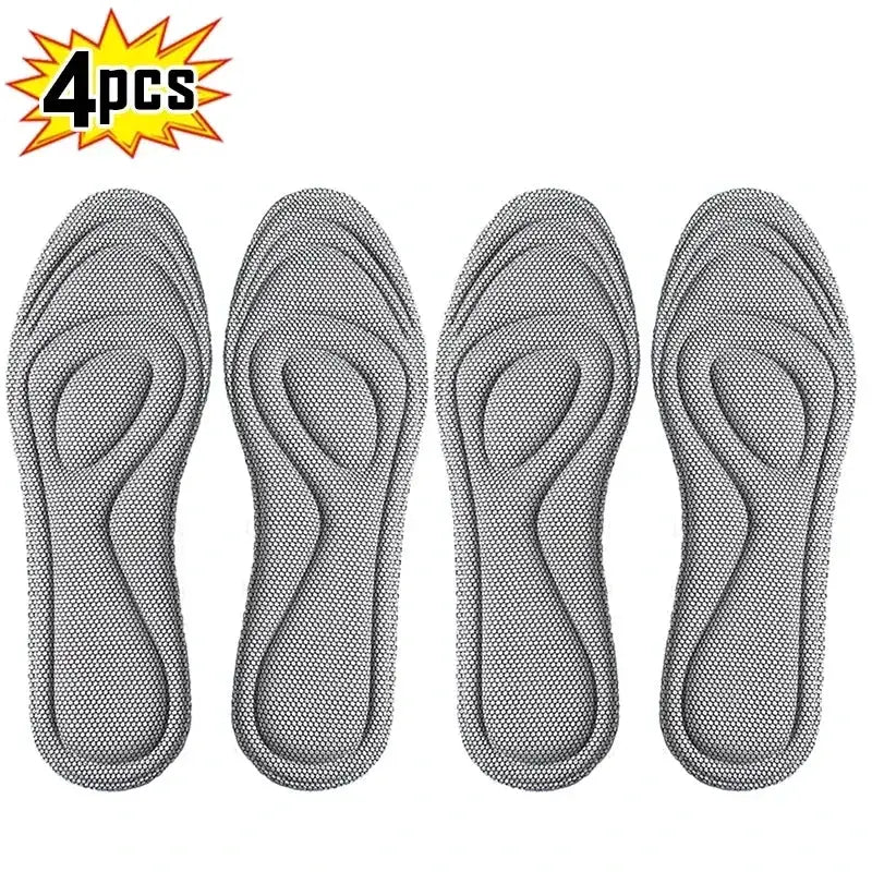 Two Pairs Memory Foam Orthopedic Insoles With Antibacterial Deodorization And Sweat Absorption For Sports Running
