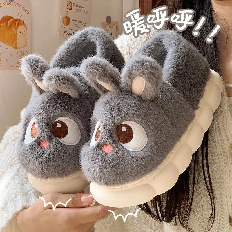 CozyNest Women Cotton Slippers Velvet Lined Plush Flannel Indoor Winter Home Warmth Ultra Soft