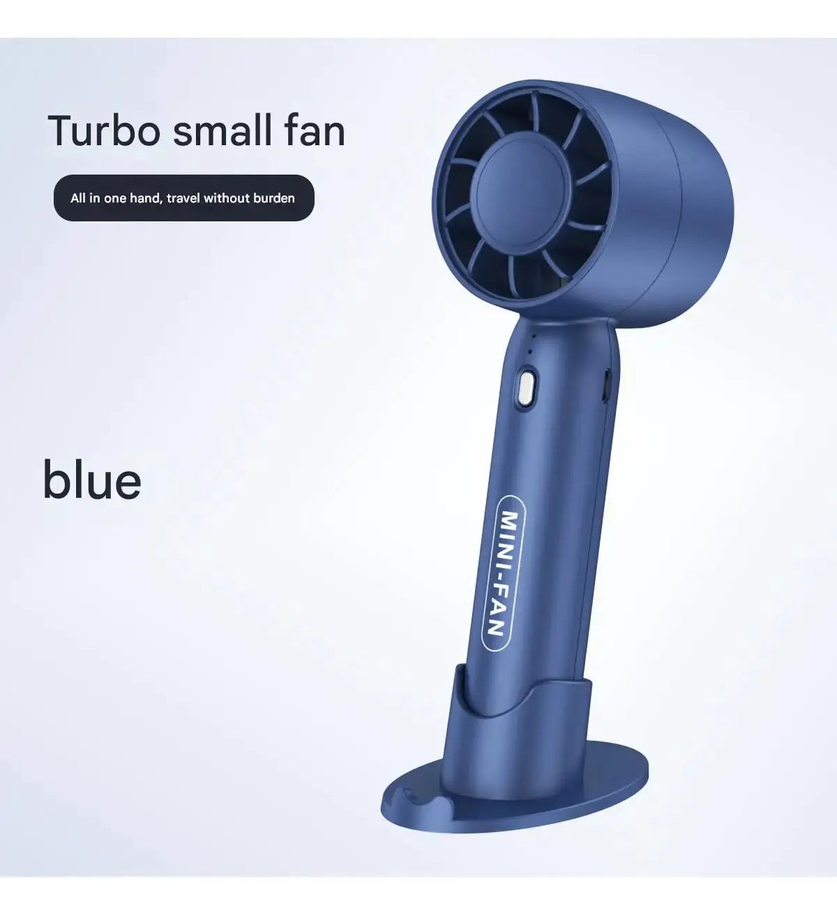 Turbo Handheld USB Rechargeable Mini Portable Fan With Desktop Stand For Outdoor Use And Long Lasting Battery