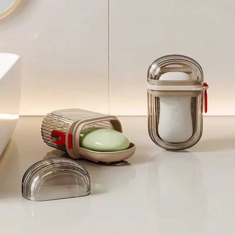 Creative Travel Soap Box With Sealed Drainable Lid Portable Compact Soap Case For Business Trips