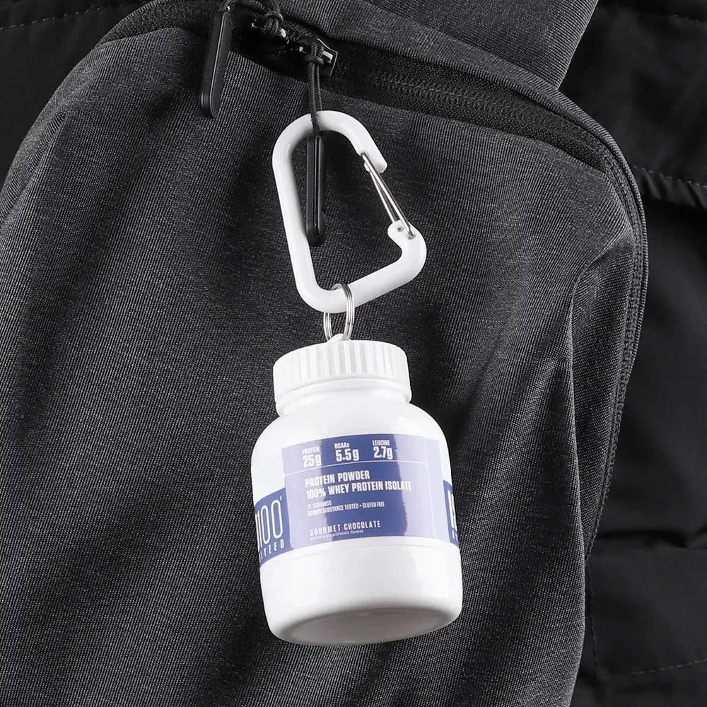 100ml 200ml Portable Mini Protein Powder Bottle With Keychain Funnel Medicine Box For Outdoor Sports