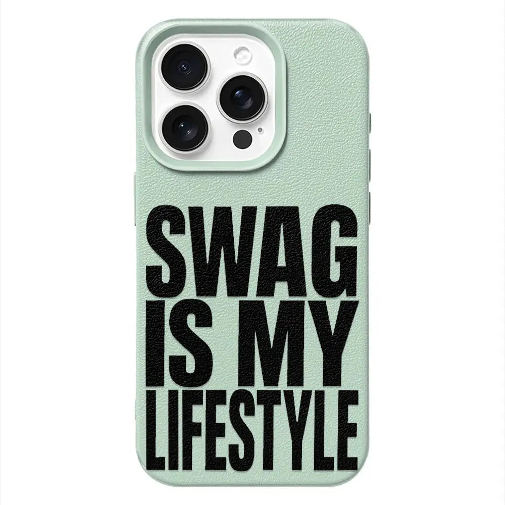 Swag Lifestyle iPhone Case Pro Max Universal Silicone Leather Cover With Premium TPU Matte Finish Scratch Resistant