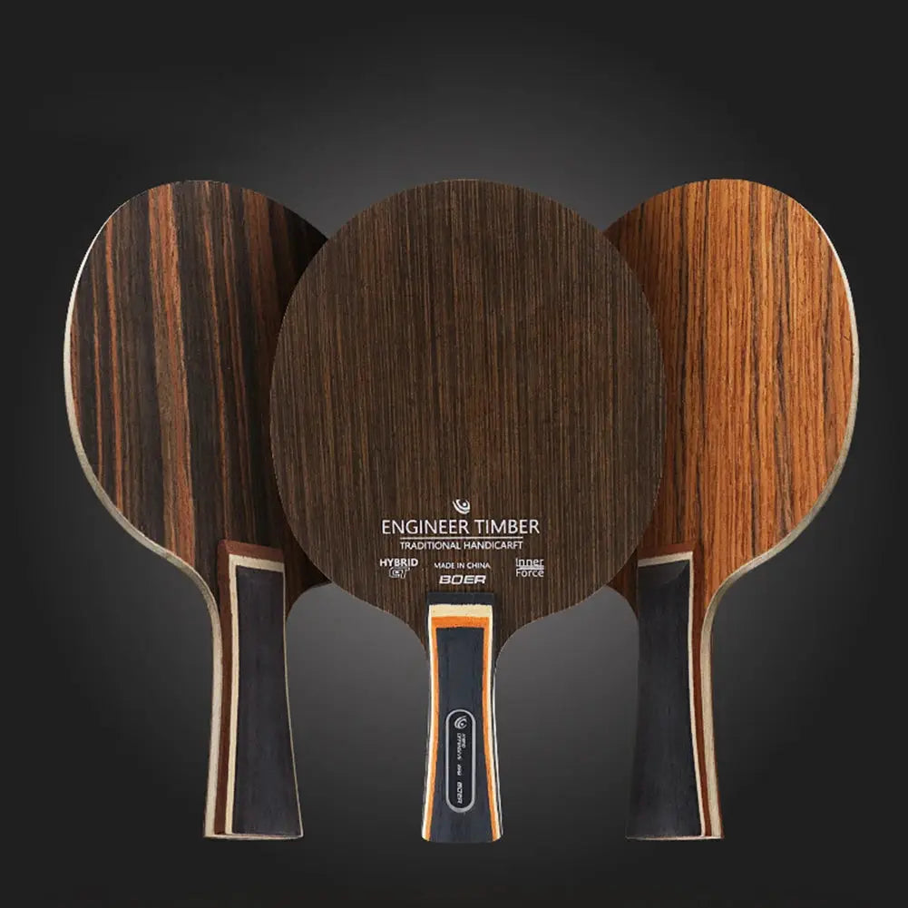 Table Tennis Blade Ebony Dalbergia 5 Ply 6.2mm Ping Pong Paddle With Long Handle