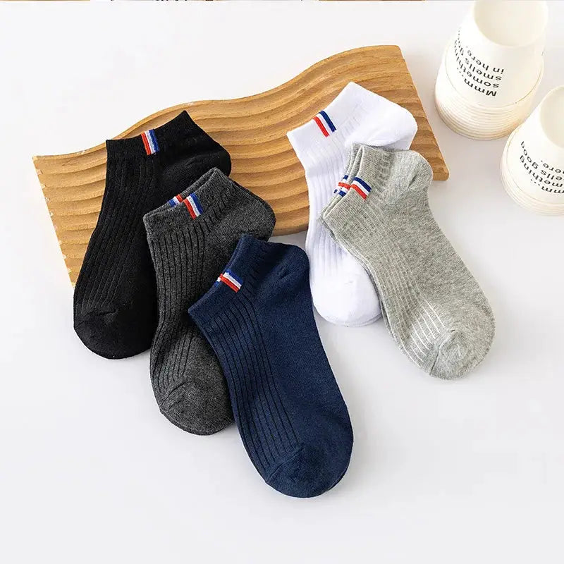 Mens Thin Summer Boat Socks Pack Of 5 10 20 Pairs Breathable Sweat Absorbing Casual Plain Color