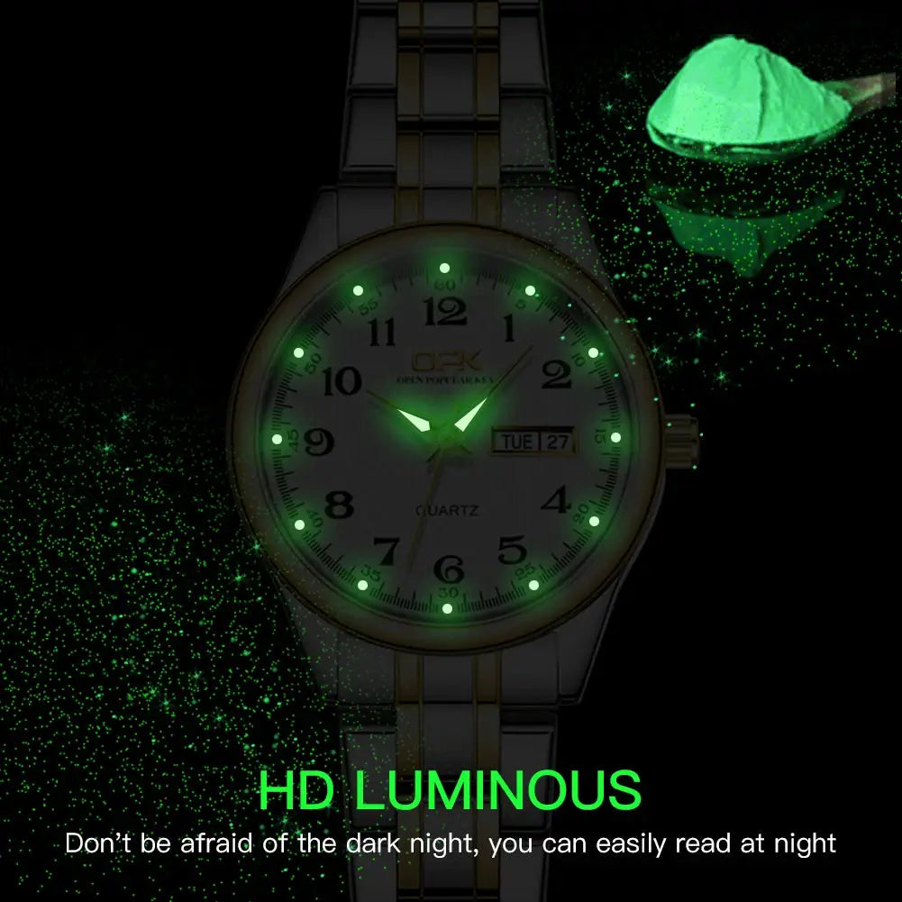 OPK 8110 Ladies Waterproof Quartz Watch With Stainless Steel Strap Luxury Timepiece
