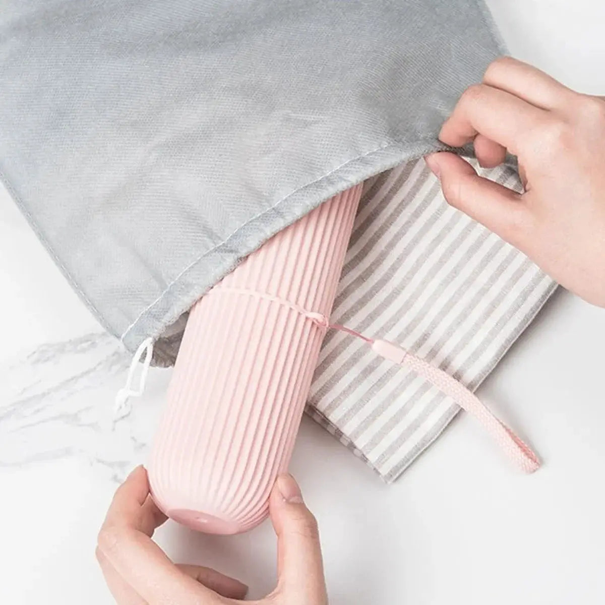 TrailGuard Portable Toothbrush And Toothpaste Case With Breathable Air Holes Keeps Bacteria Away For Travel