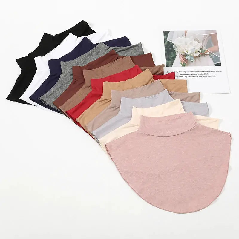 Modista Luxe Modal Turtleneck Hijab Extension With Detachable Neck Warmer For Warm Layered Look