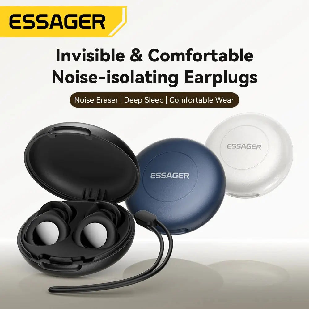Essager Noise Cancelling Ear Plugs For Sleeping Soft Silicone Sleep Earbuds 45 To 49 dB Noise Reduction