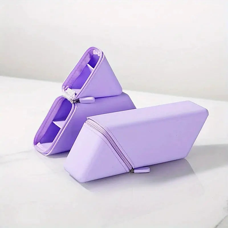 NovaFlex Stylish Silicone Pen Holder Foldable Desktop Organizer For Office And Study Space Saving Desk Accessory