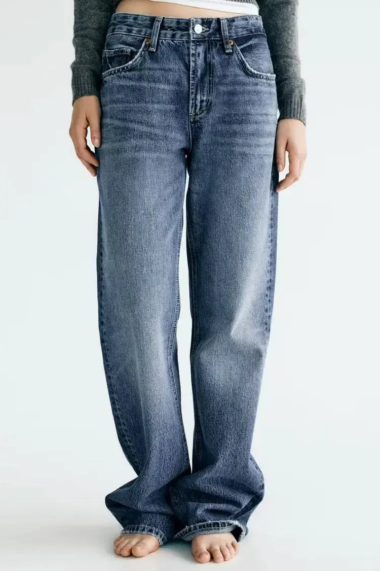 Z1975 Straight Leg Jeans For Women Y2K Classic Wash 2025 ETJ