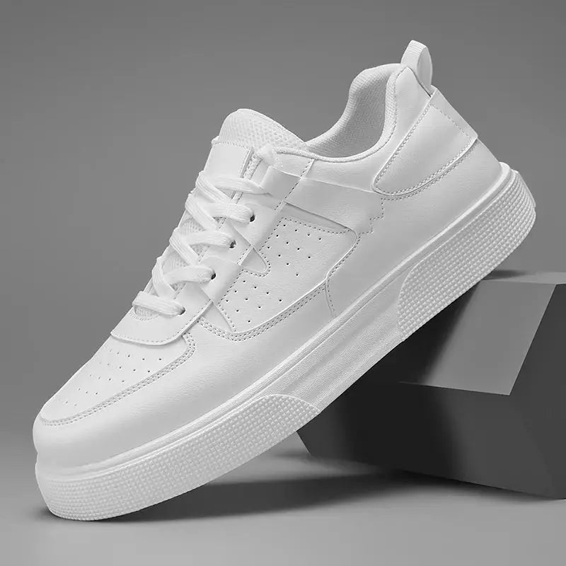 Men's casual sports shoes by Simples Market, white lightweight minimalist sneakers