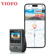 VIOFO A119MINI-2 dash cam and smartphone with GPS map display, 2K HDR, Wi‑Fi