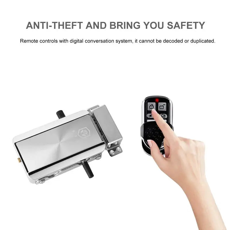 Smart door lock and remote key fob set by Simples Market, Tuya TTLock Bluetooth silver finish
