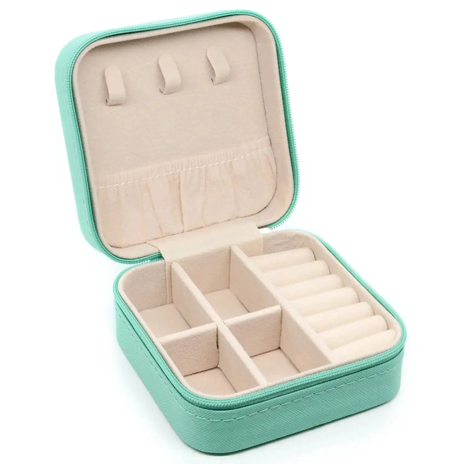Mini Jewelry Storage Box Portable Home And Travel Display Case For Earrings Necklaces And Rings PU Leather Organizer