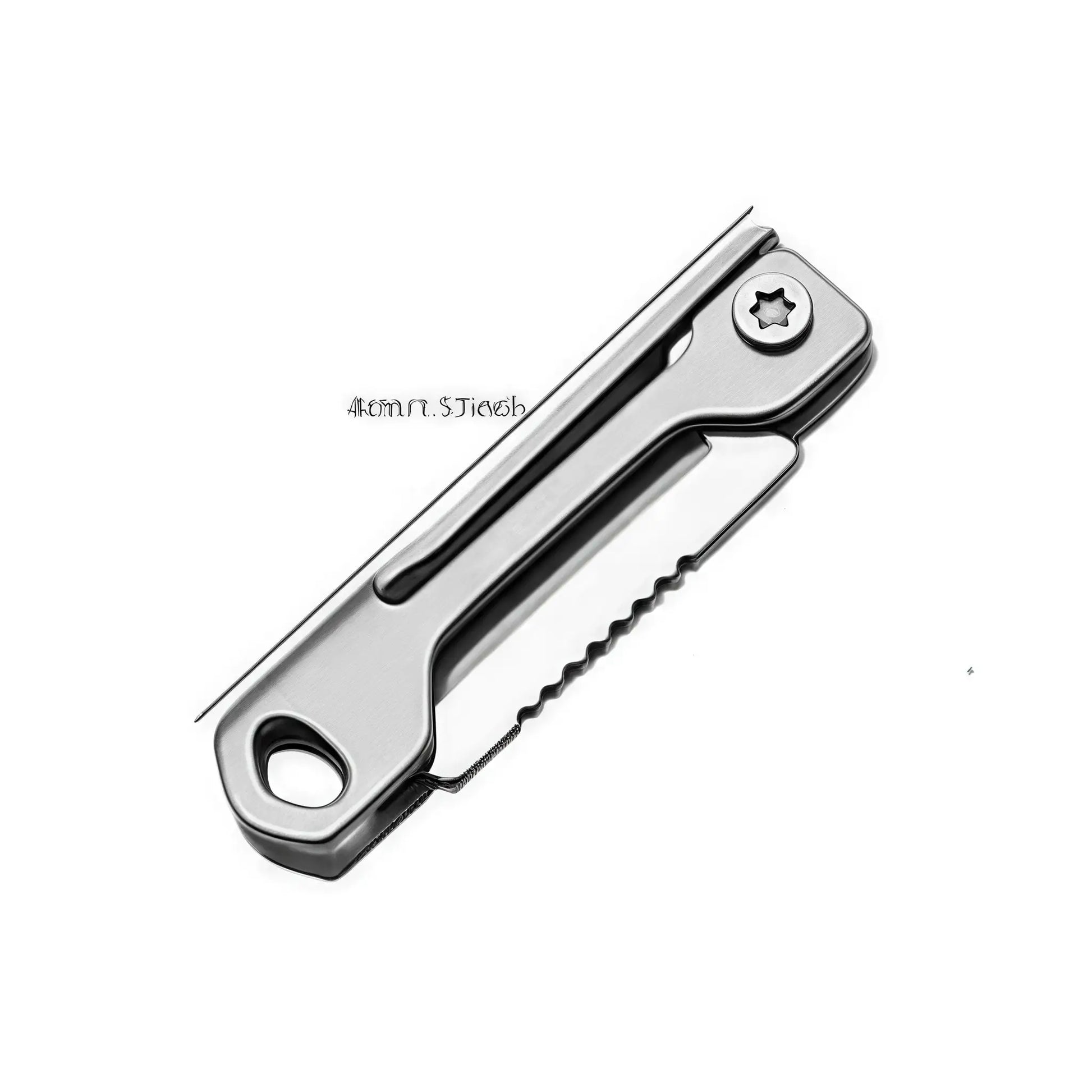 Mini stainless steel folding knife with keychain by Simples Market for outdoor EDC