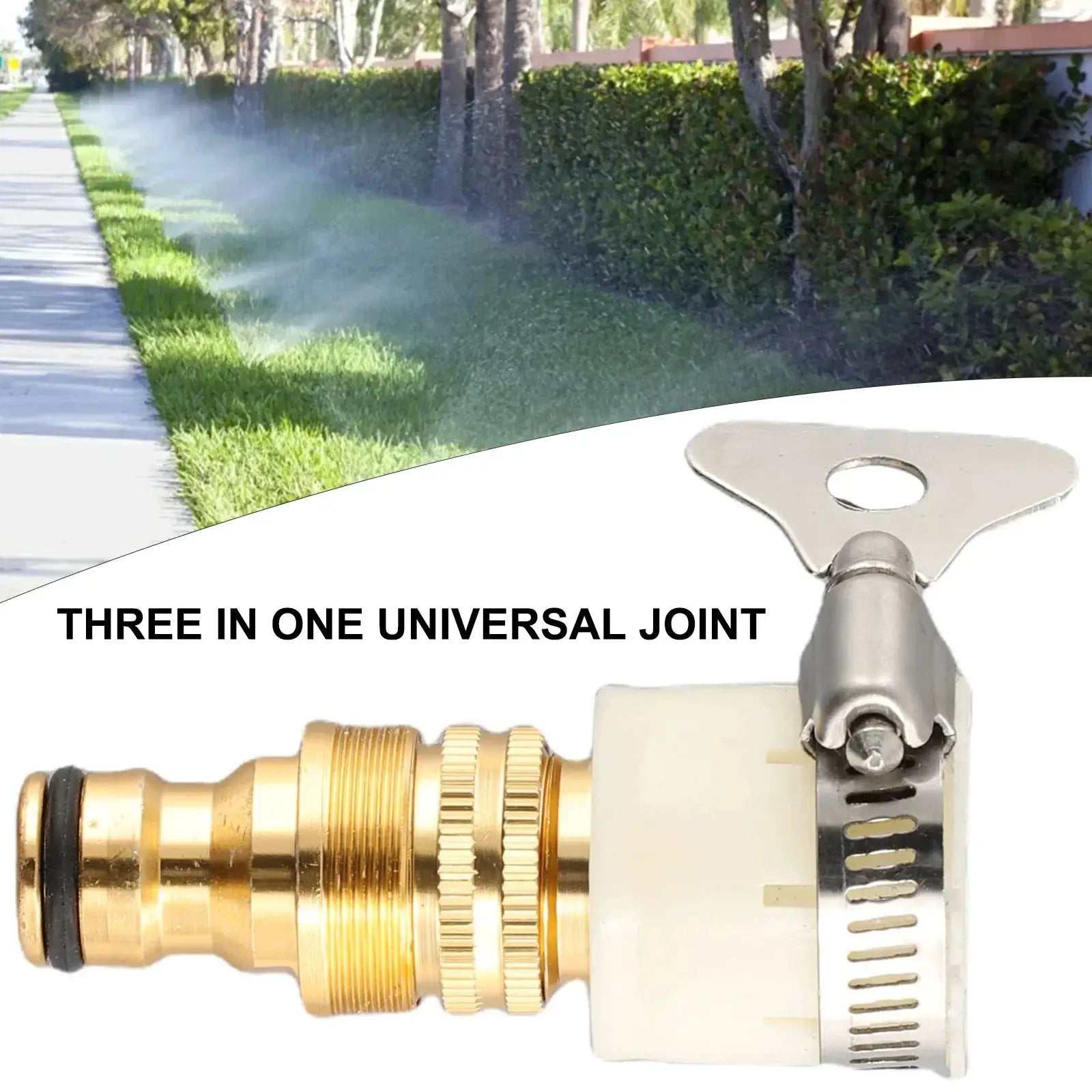 15-23mm Universal Hose Tap Adapter Faucet Connector Copper Plated Aluminum Garden Water Hose Pipe Fitting
