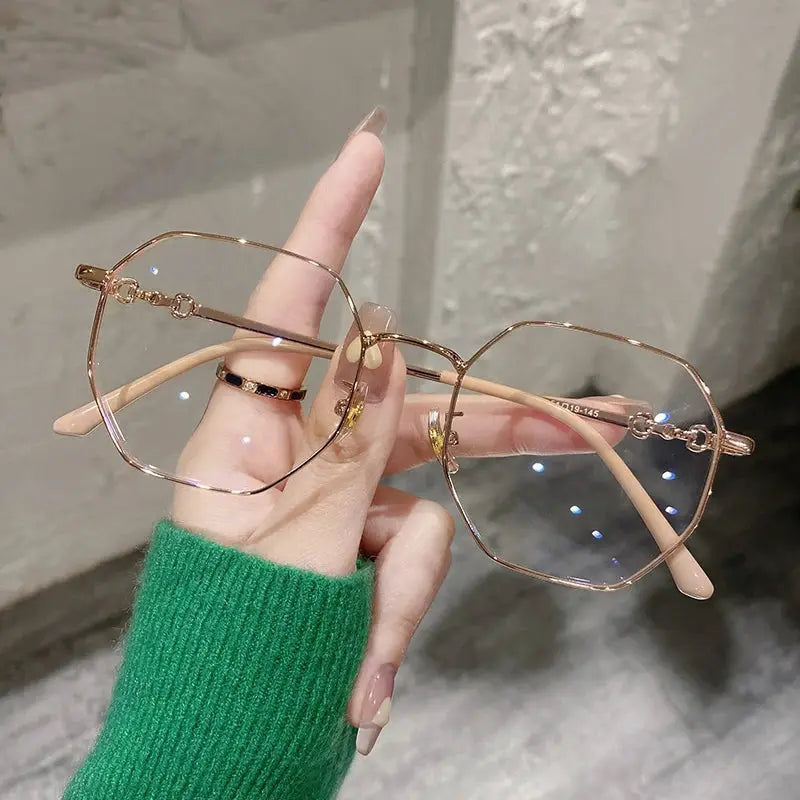 Blue Light Blocking Glasses For Women Metal Frame With Spring Hinges Classic Eyewear Prescription Eyeglasses Frames
