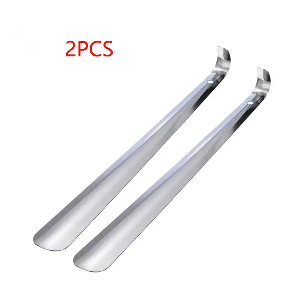 Shoehorns, 2pc, stainless steel, 42cm, Simples Market, easy-handle design