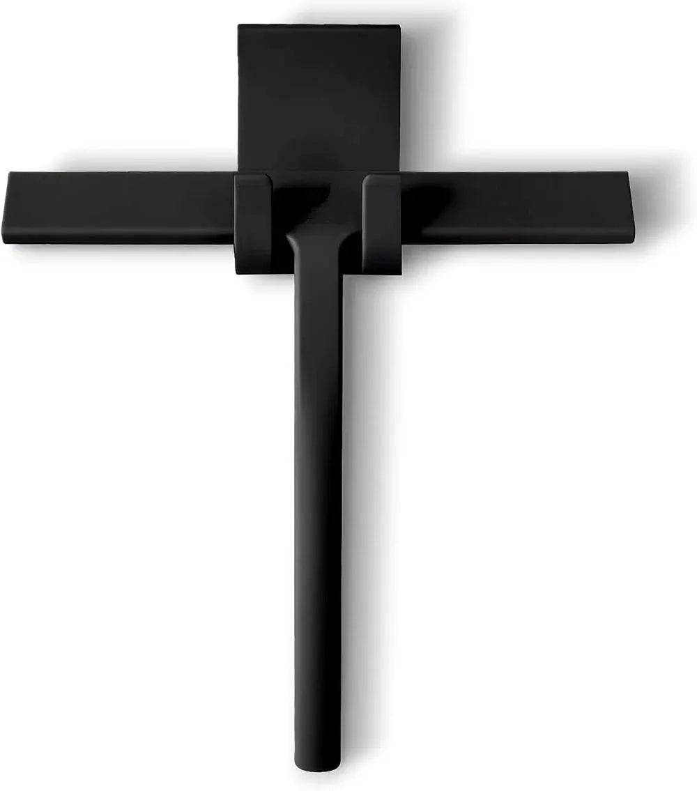Simples Market matte black silicone shower squeegee for glass shower doors, mirrors and tiles