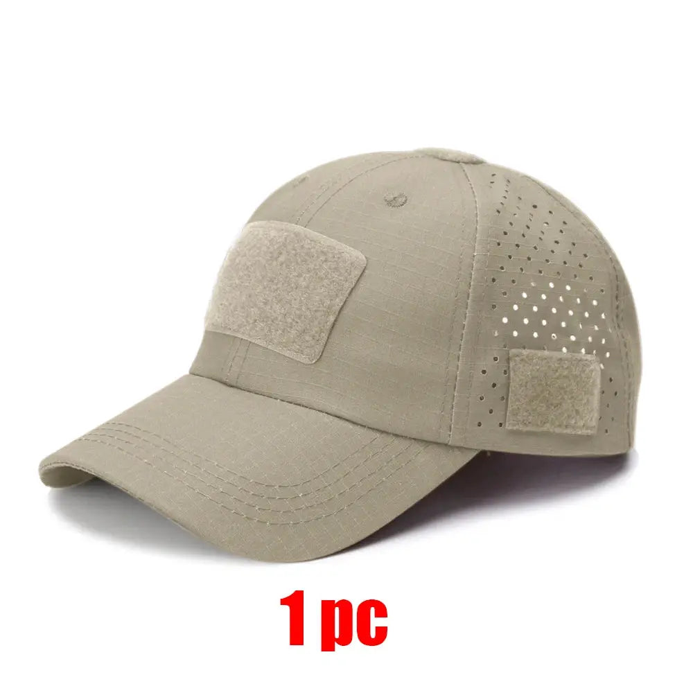 Mens Camouflage Baseball Cap Breathable Sun Protection Hat For Outdoor Sports Hunting Hiking Camping Beach Fishing