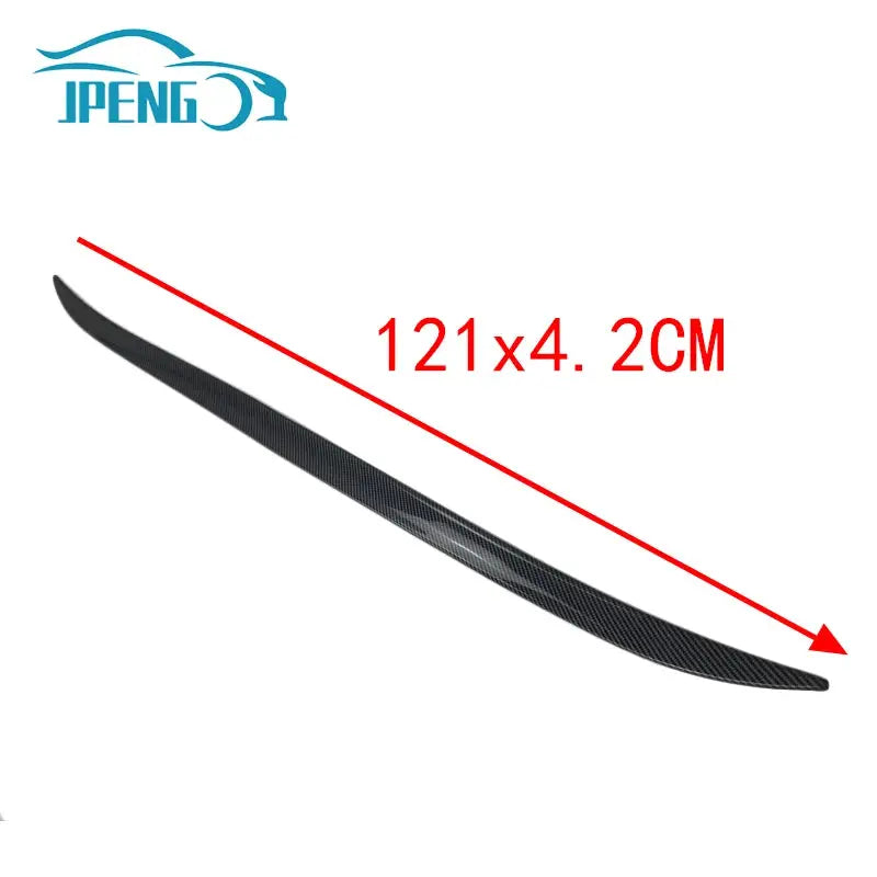BMW E92 3 Series rear spoiler lip, carbon fiber look, black, 121x4.2 cm