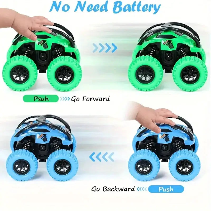 Manual Toy Monster Truck Set For Kids Aged 3 To 6 No Batteries Needed Ideal Gift For Easter And Christmas
