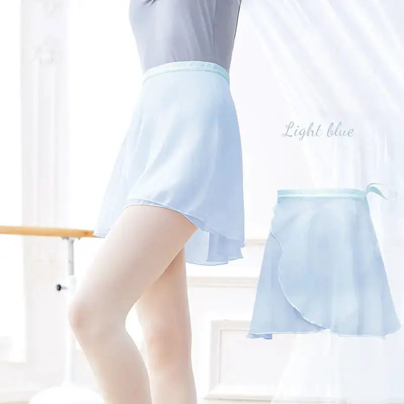 LunaDance Chiffon Wrap Ballet Skirt For Girls And Women Tie Up Tutu Dance Skirt In 19 Colors