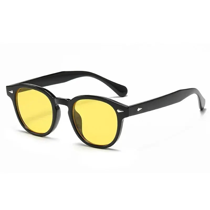 JNPCXI Retro Round Sunglasses With UV400 Protection Rivet Leopard Pattern Unisex Eyewear