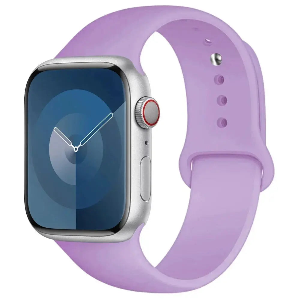 Silicone Apple Watch band in purple for 38–45mm models by Simples Market