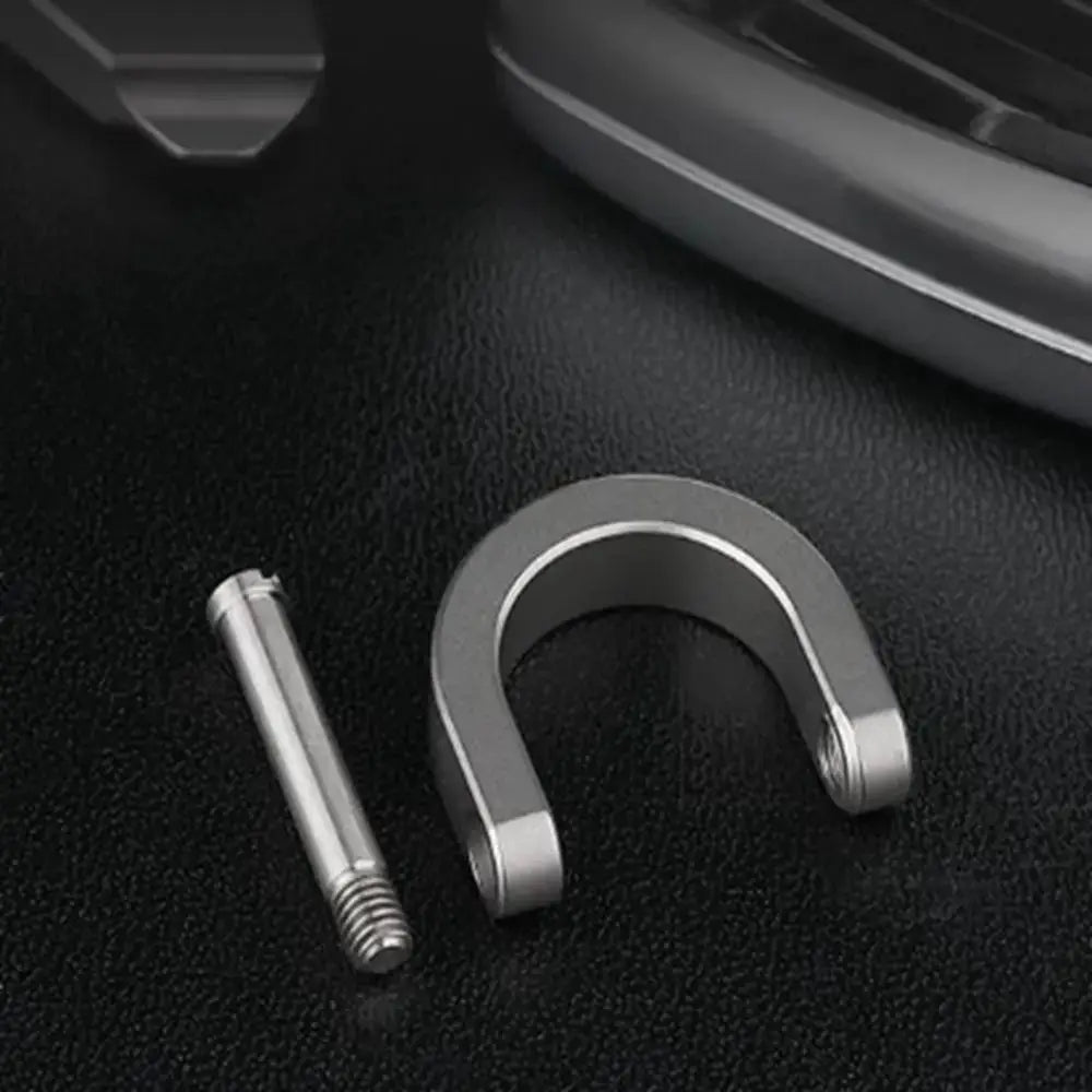 2-piece titanium alloy horseshoe buckle and screw pin set for outdoor bracelets