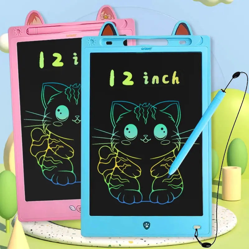 Simples Market 12-inch LCD drawing tablet for kids, blue and pink 2-pack with stylus