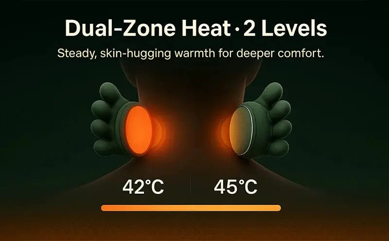 2026 Bionic N7 neck and shoulder massager shawl by Simples Market with dual-zone heat and 3-level kneading modes