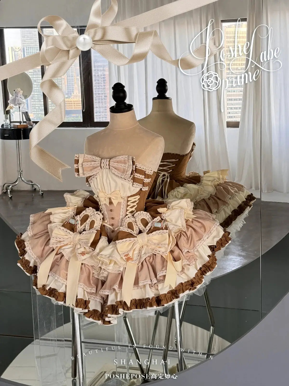 Girls Birthday Lolita Dress Tube Top Satin Bowknot Pettiskirt Mini