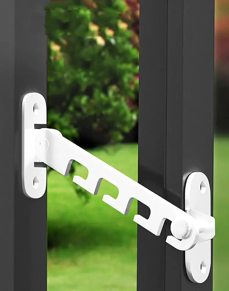 Simples Market white window safety lock latch, adjustable door safety bar for childproofing