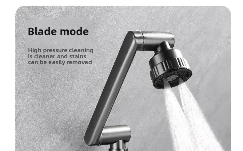 Kitchen faucet, Simples Market stainless steel wall-mounted tap with 4 spray modes and blade mode