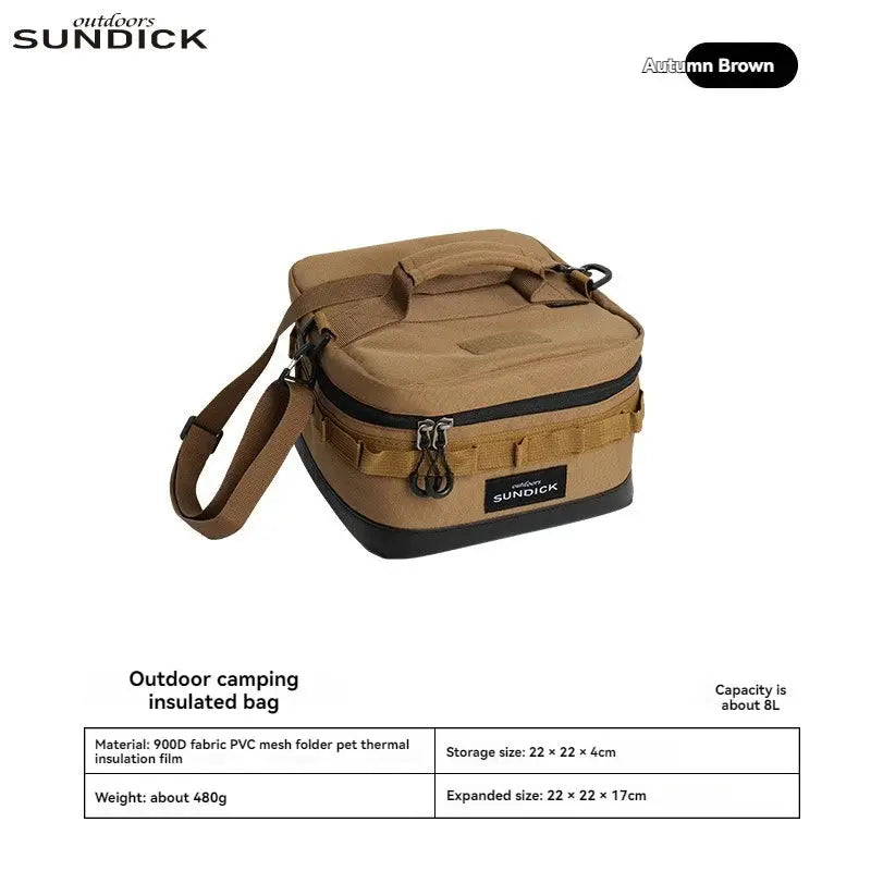 Insulated Camping Bowl and Cup Storage Bag for Outdoor Gear in Black, Brown, Army Green or Camo